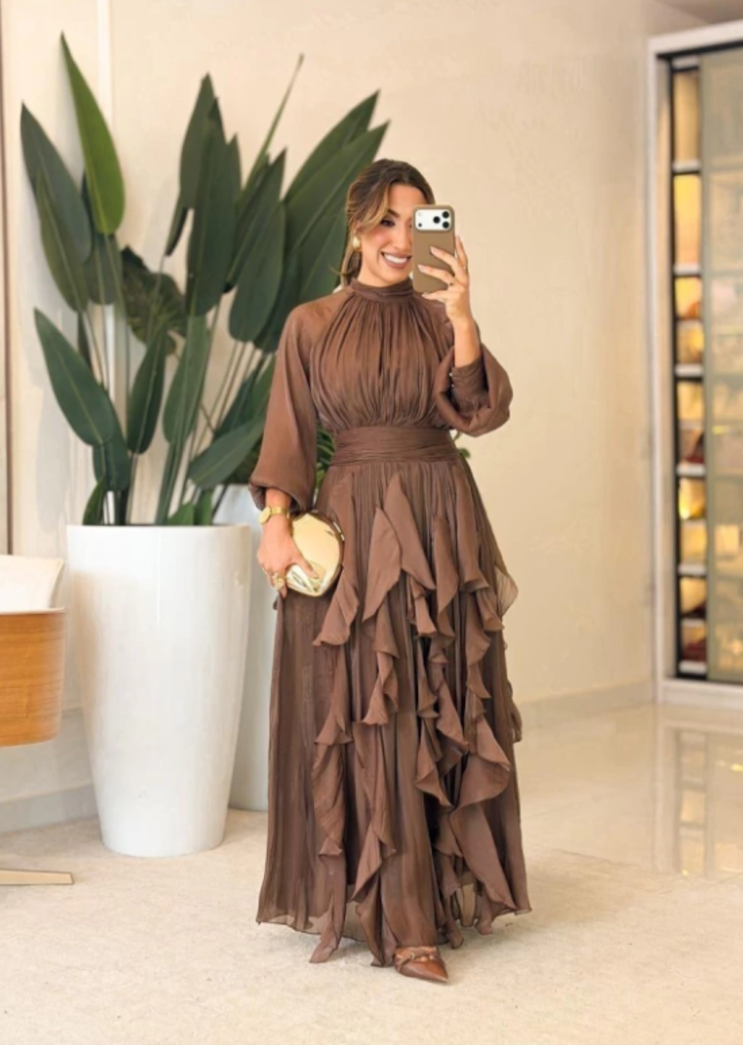 1010 - Vestido Musseline | Botões Perolado - Imagem 2