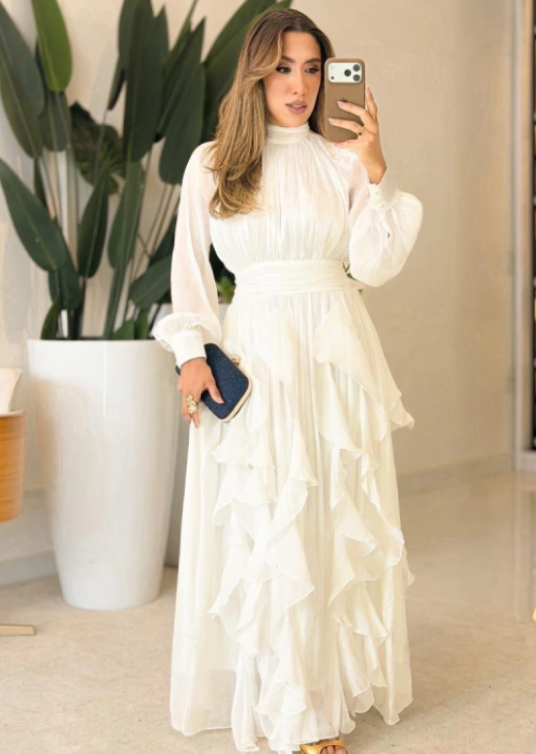 1010 - Vestido Musseline | Botões Perolado - Imagem 3