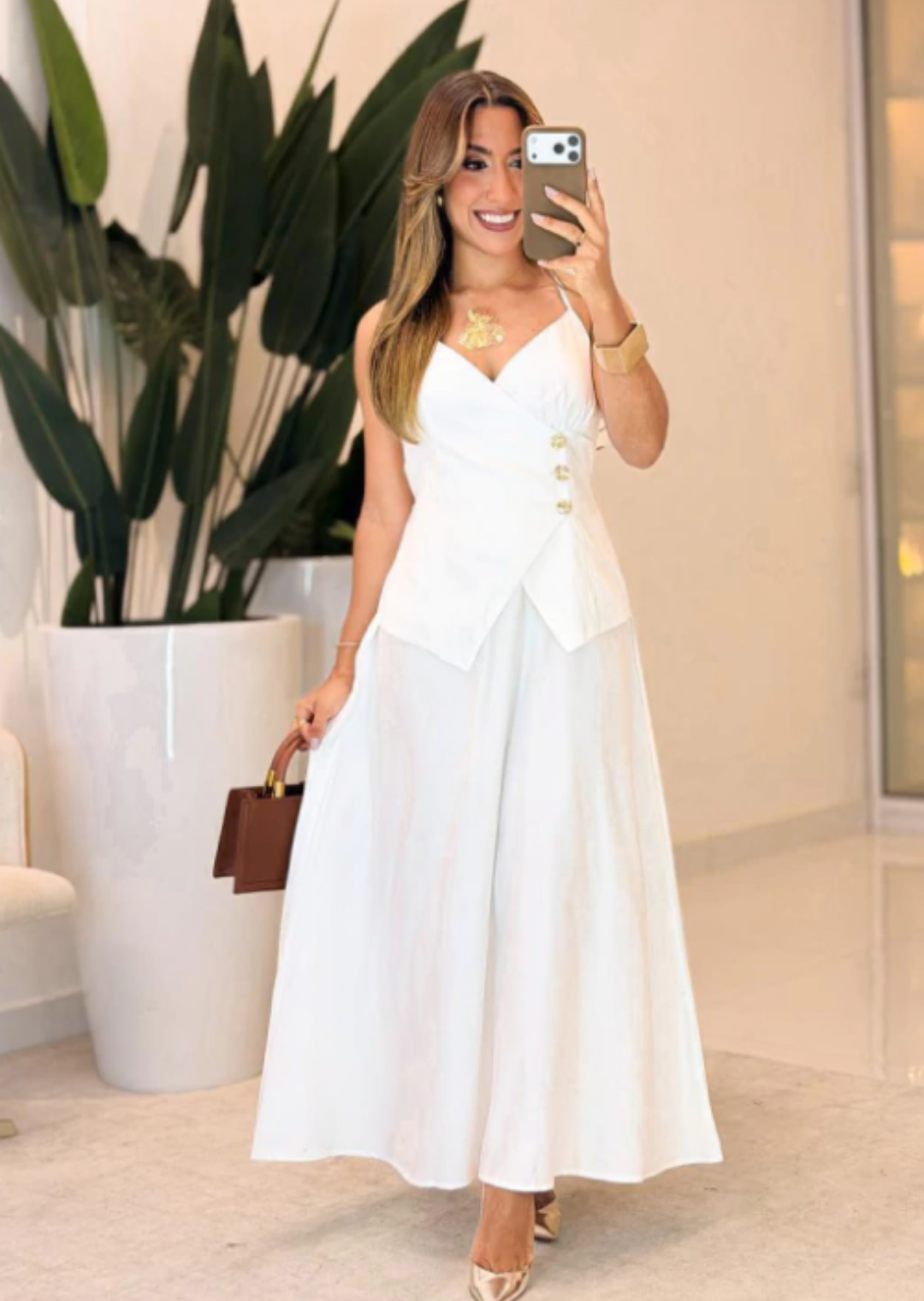 1011 - Vestido linho | detalhe botões - Imagem 3