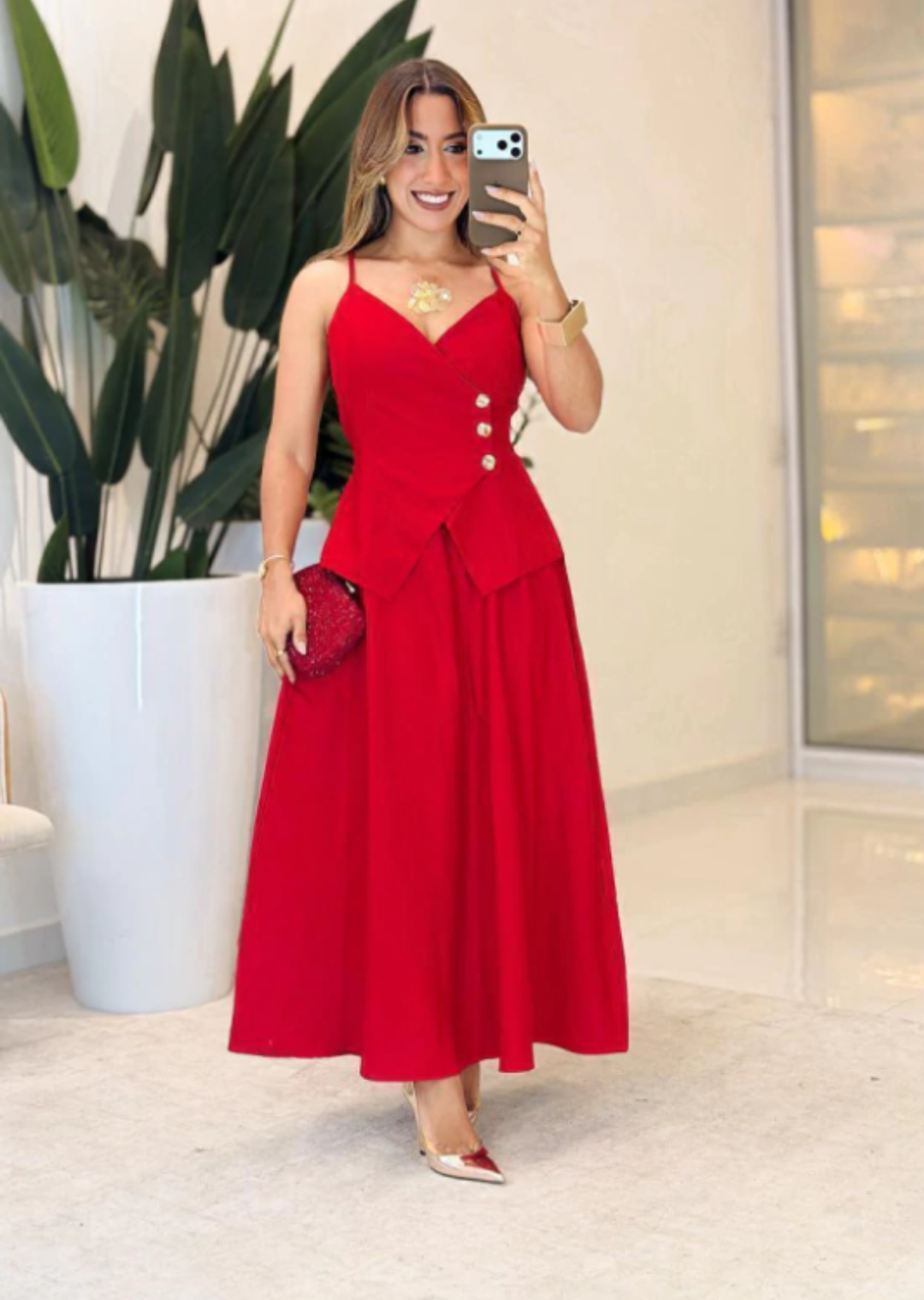 1011 - Vestido linho | detalhe botões - Imagem 5