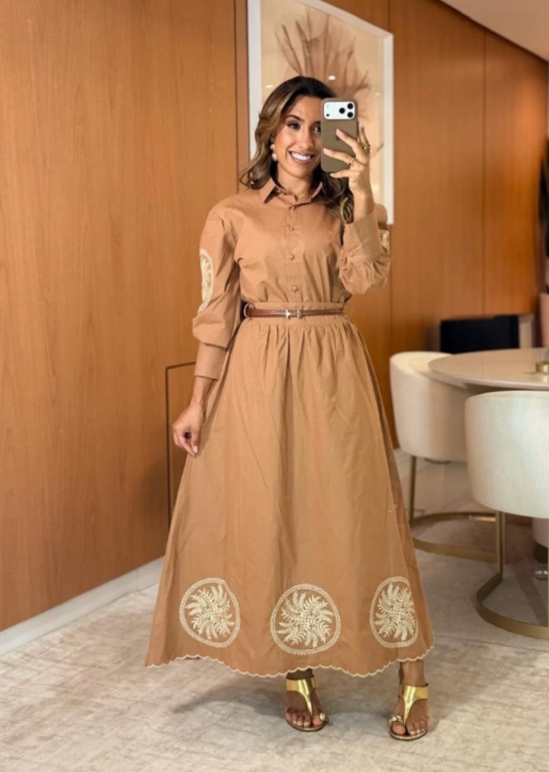 1049 - Conjunto Tricoline | Bordado