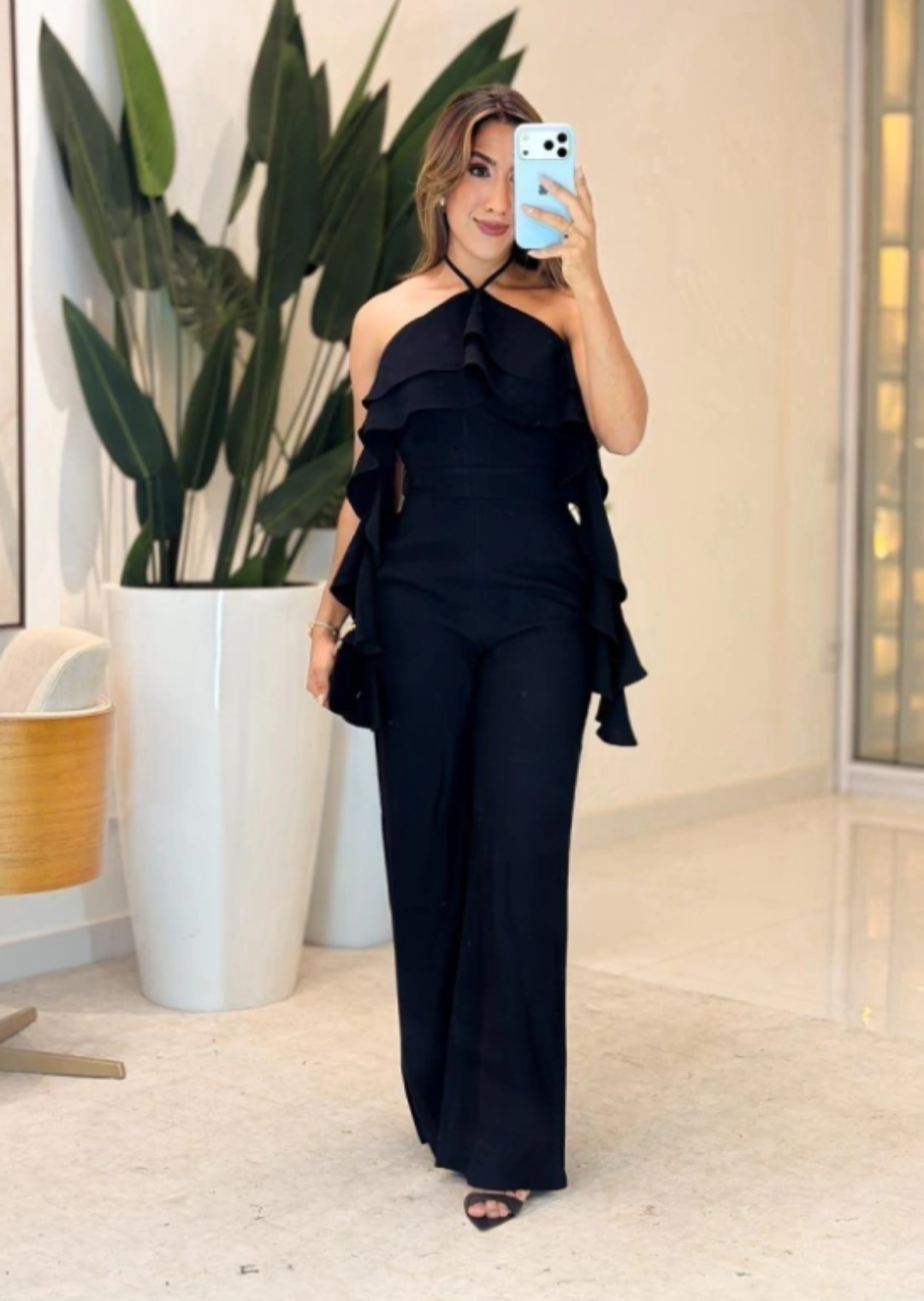 1087 - Macacão Linho Marrant | Pingente Flor - Imagem 4