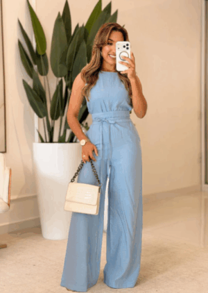 335- Macacão linho marrant