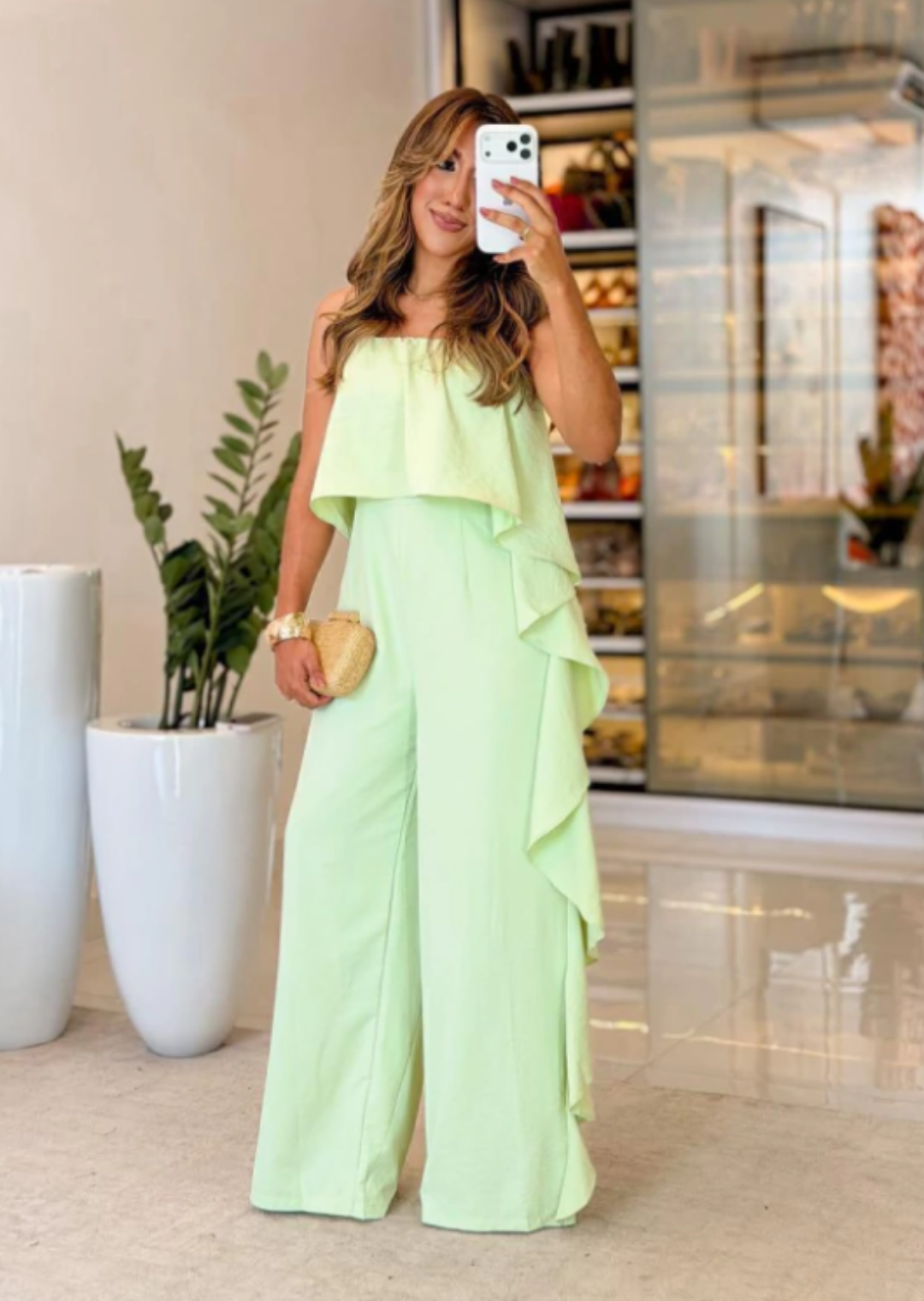 110 - Macacão alfaiataria | babado